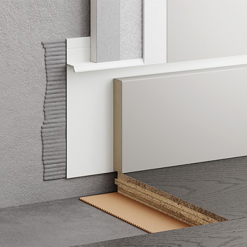 Плинтус алюминиевый скрытый с подсветкой Modern Decor RAL 9003 Белый 87-88-96 2500×104,6×13,8