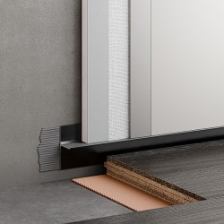 Плинтус алюминиевый теневой Modern Decor RAL 9005 Черный 68-95-78 2500×36,5×16