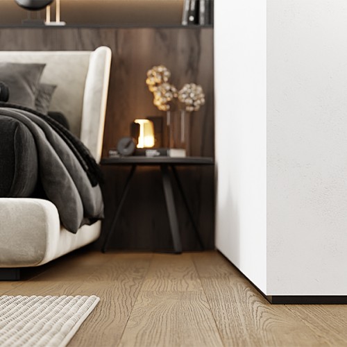 Плинтус алюминиевый теневой Modern Decor RAL 9005 Черный 68-95-78 2500×36,5×16