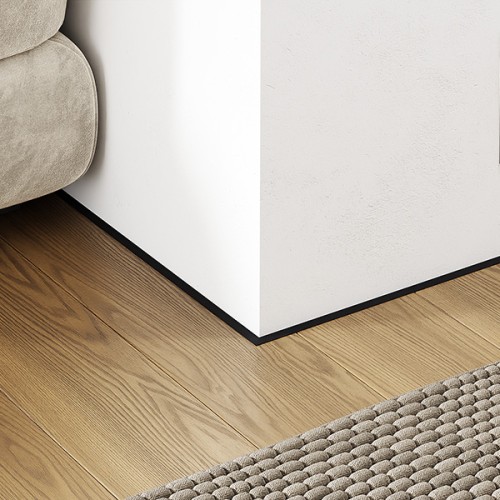 Микроплинтус алюминиевый Modern Decor RAL 9005 Черный муар 46-64-79 2500×6×11