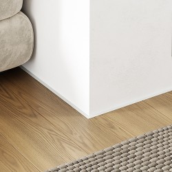 Микроплинтус алюминиевый Modern Decor RAL 9016 Белый муар 71-58-09 2500×6×11