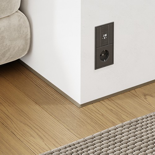 Микроплинтус алюминиевый Modern Decor Шампань 13-29-45 2500×6×11