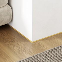 Микроплинтус алюминиевый Modern Decor Золото 89-90-55 2500×6×11