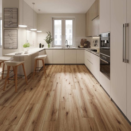 Кварцвиниловый SPC ламинат AlixFloor Natural Line Дуб Коричневый Рустикальный ALX1036-3 1220×183×5