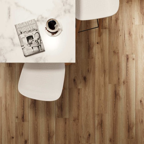 Кварцвиниловый SPC ламинат AlixFloor Natural Line Дуб Коричневый Рустикальный ALX1036-3 1220×183×5