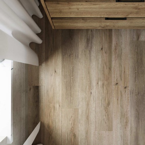 Кварцвиниловый SPC ламинат AlixFloor City Line Дуб Вельвет Коричневый ALX1034-1 1220×183×5