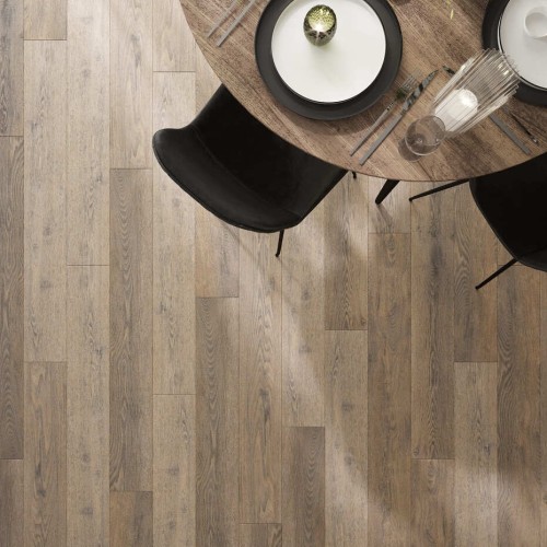 Кварцвиниловый SPC ламинат AlixFloor City Line Дуб Дымчатый Темный ALX3020-4 1220×183×5