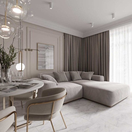 Кварцвиниловый SPC ламинат AlixFloor Stone Line Мрамор Натуральный ALX6309-1 610×305×4