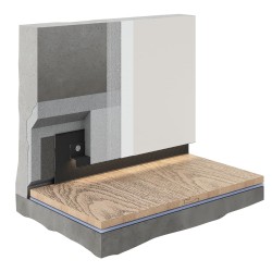 Плинтус алюминиевый теневой с подсветкой Decaro Regulated Черный D002.2A Black/F1A Black 2000×65×13,5