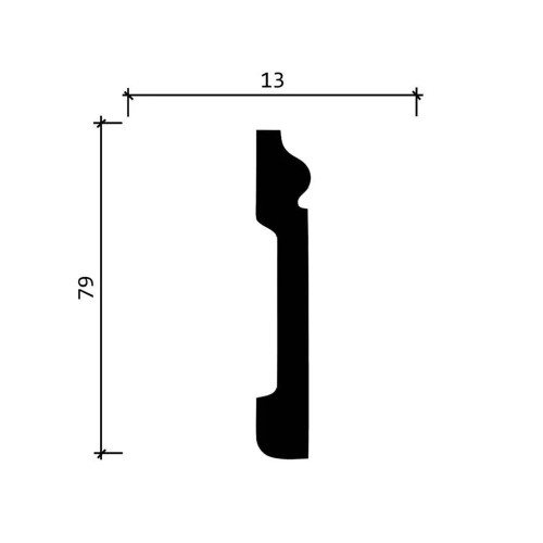 Плинтус под покраску гибкий Decor-Dizayn DD005-E 2000×79×13