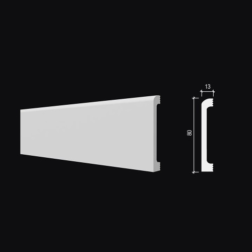 Плинтус под покраску гибкий Decor-Dizayn DD706-E 2000×80×13