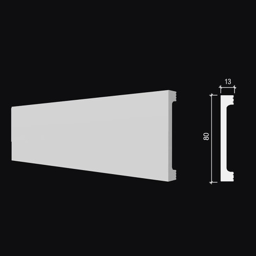 Плинтус под покраску гибкий Decor-Dizayn DD708-E 2000×80×13