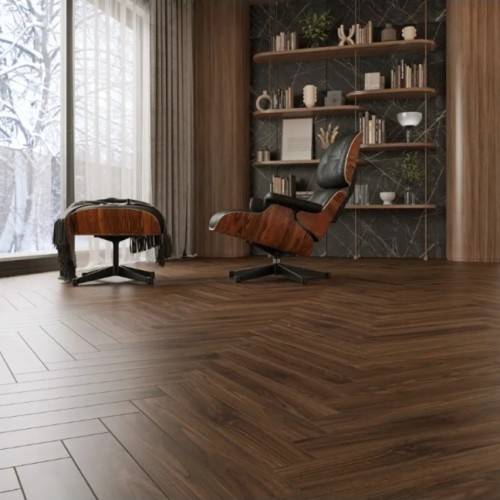 Ламинат Alpine Floor Herringbone 12 Орех Трентино LF105-12 венгерская елка 600×100×12