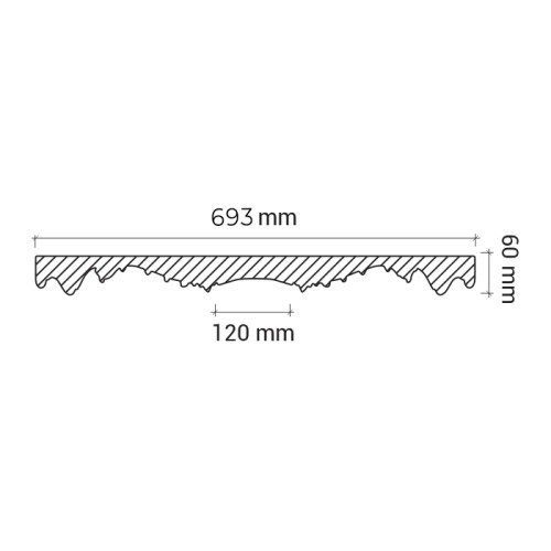 Потолочная розетка под покраску Европласт 1.56.001 69,3 см