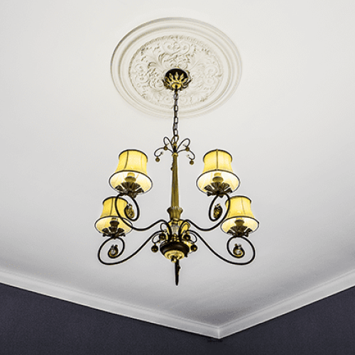 Потолочная розетка под покраску Европласт 1.56.001 69,3 см