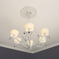 Потолочная розетка под покраску Европласт 1.56.003 51,8 см