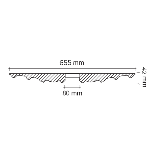 Потолочная розетка под покраску Европласт 1.56.005 65,5 см