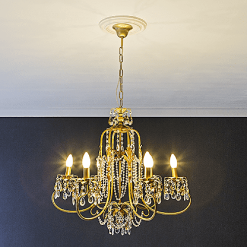 Потолочная розетка под покраску Европласт 1.56.013 25,8 см