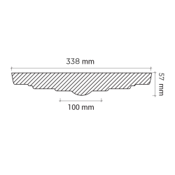 Потолочная розетка под покраску Европласт 1.56.014 33,8 см