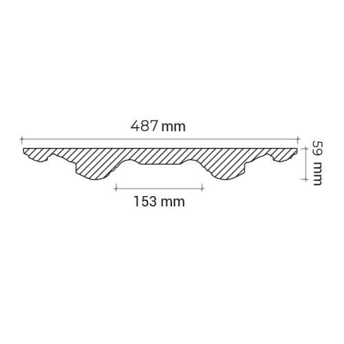 Потолочная розетка под покраску Европласт 1.56.021 48,7 см