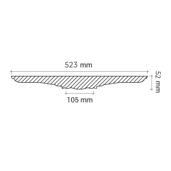 Потолочная розетка под покраску Европласт 1.56.022 52,3 см