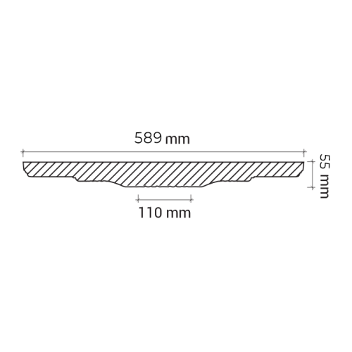 Потолочная розетка под покраску Европласт 1.56.023 58,9 см