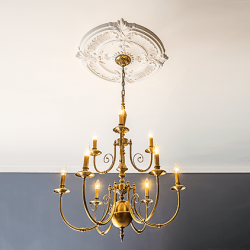 Потолочная розетка под покраску Европласт 1.56.026 76,8 см