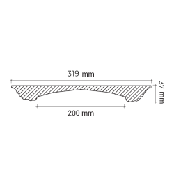 Потолочная розетка под покраску Европласт 1.56.032 31,9 см