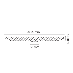 Потолочная розетка под покраску Европласт 1.56.035 48,4 см
