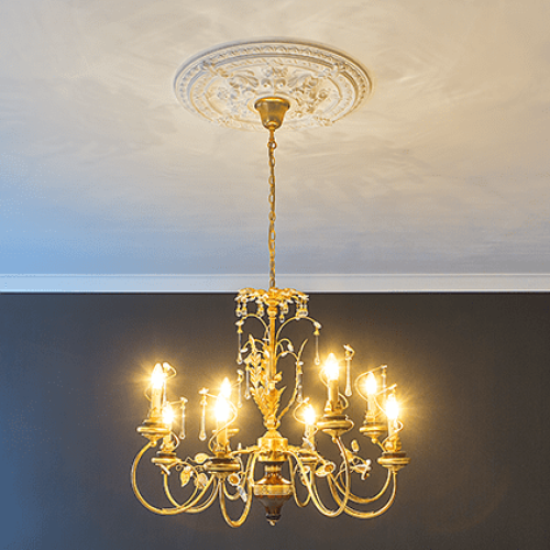 Потолочная розетка под покраску Европласт 1.56.039 65,9 см