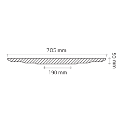 Потолочная розетка под покраску Европласт 1.56.040 70,5 см
