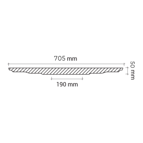 Потолочная розетка под покраску Европласт 1.56.040 70,5 см