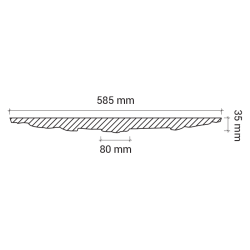 Потолочная розетка под покраску Европласт 1.56.043 58,5×31,3 см