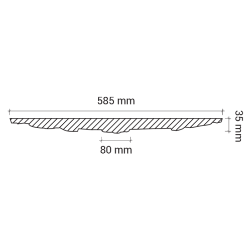Потолочная розетка под покраску Европласт 1.56.043 58,5×31,3 см
