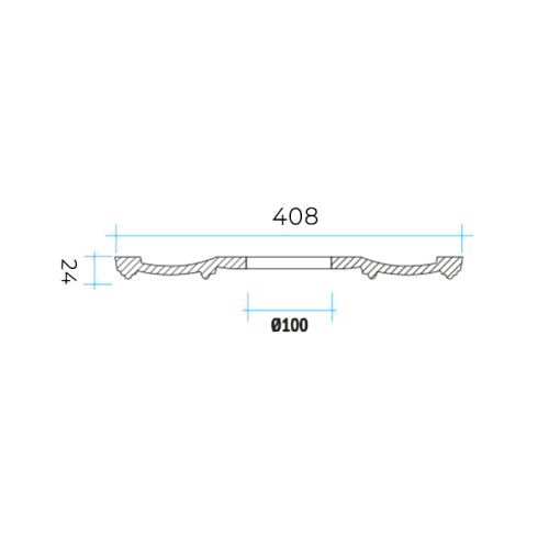 Потолочная розетка под покраску Европласт 1.56.047 40,8 см