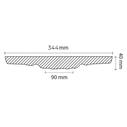 Потолочная розетка под покраску Европласт 1.56.049 34,4 см