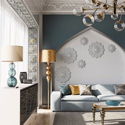 Потолочная розетка под покраску Европласт 1.56.501 31,9 см