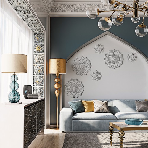 Потолочная розетка под покраску Европласт 1.56.502 59,6 см