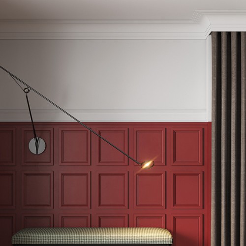 Потолочный плинтус под покраску Европласт 6.50.247 2000×43×91