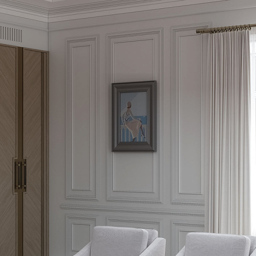 Потолочный плинтус под покраску Европласт 6.50.802 2000×120×159