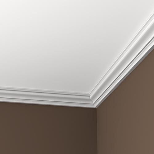 Потолочный плинтус под покраску Европласт 1.50.100 2000×55×64