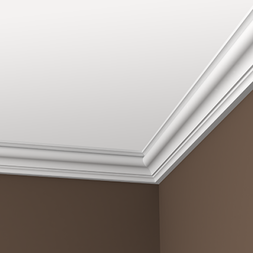 Потолочный плинтус под покраску Европласт 1.50.129 2000×74×85