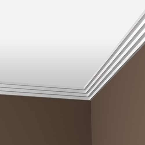 Потолочный плинтус под покраску Европласт 1.50.140 2000×56×56