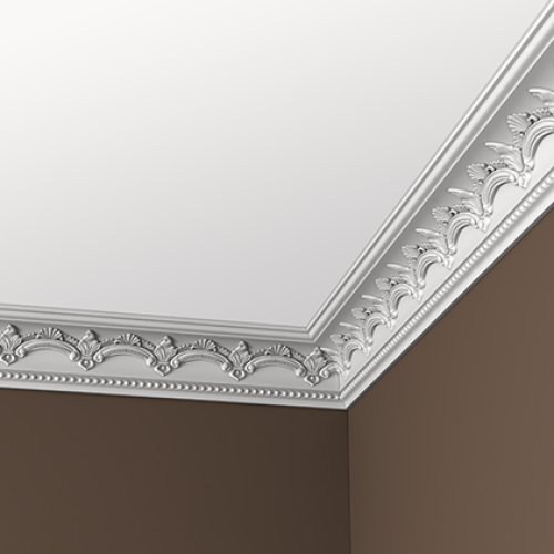 Потолочный плинтус под покраску Европласт 1.50.183 2000×84×96