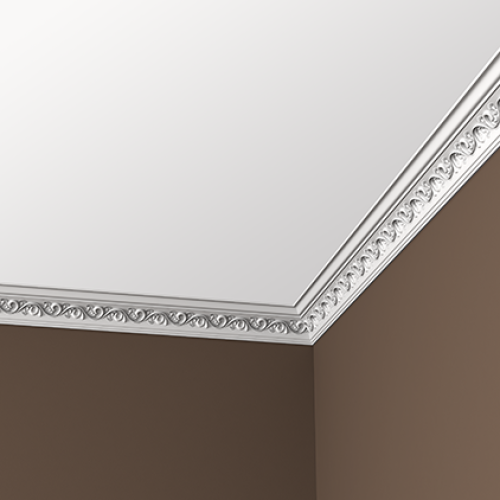 Потолочный плинтус под покраску Европласт 1.50.189 2000×72×70