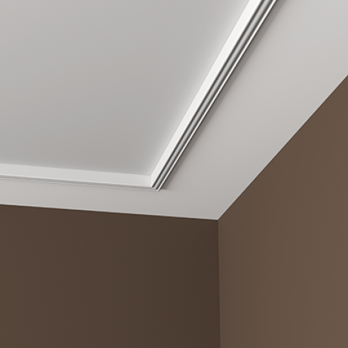 Потолочный плинтус под покраску Европласт 1.50.258 2000×25×27