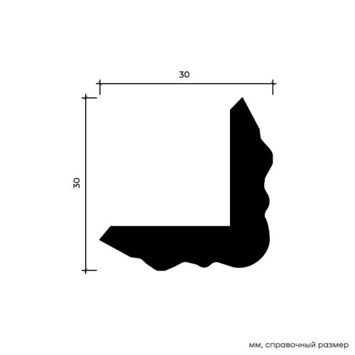 Потолочный плинтус под покраску Европласт 1.50.295 2000×30×30