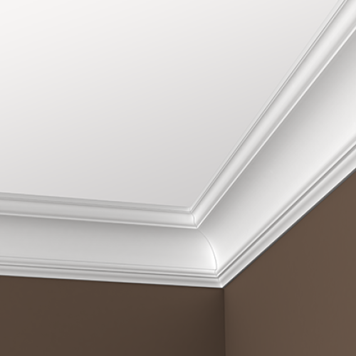 Потолочный плинтус под покраску Европласт 1.50.117 2000×104×154