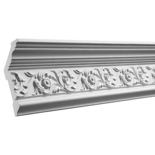Потолочный плинтус под покраску Европласт 1.50.128 2000×66×144