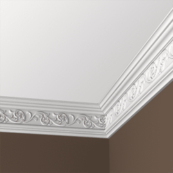 Потолочный плинтус под покраску Европласт 1.50.163 2000×65×151